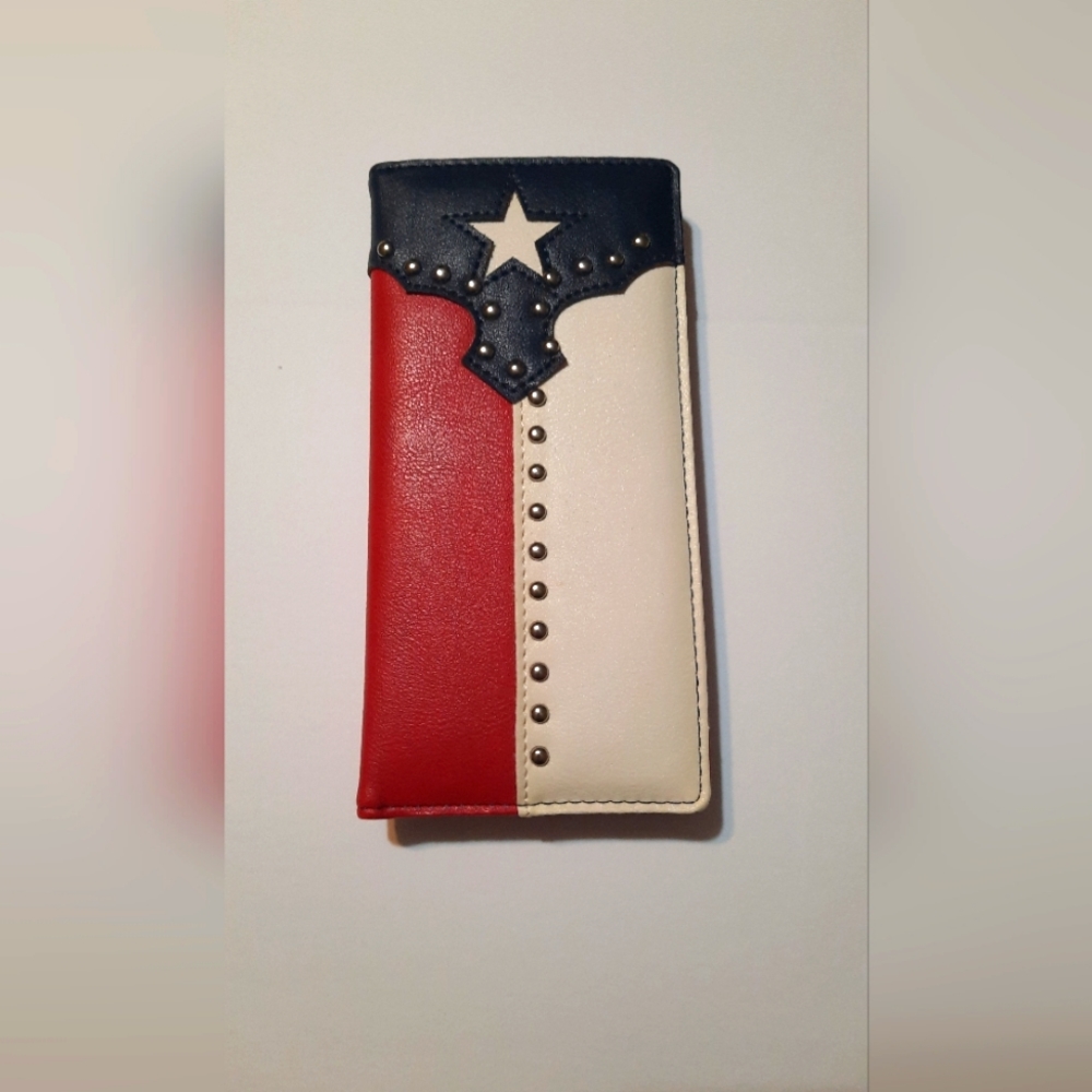 Men's Texas Style Wallet with Checkbook Cover included